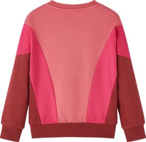 vidaXL Bluza dziecięca z blokami kolorów, róż i henna, 92 2