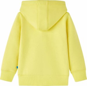 vidaXL Bluza dziecięca z kapturem i zapięciem na zamek, jasnożółta, 128 2