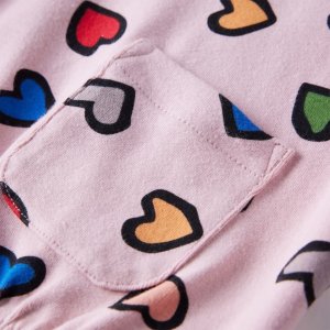 vidaXL Bluza dziecięca, nadruk w serca, różowa, 104 4