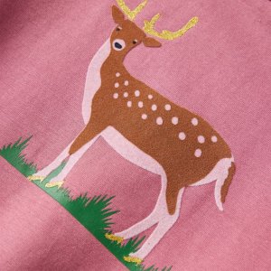 vidaXL Bluza dziecięca, z jelonkiem, malinowa, 128 5