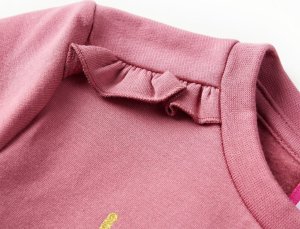 vidaXL Bluza dziecięca, z jelonkiem, malinowa, 140 4