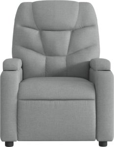 vidaXL Fotel rozkładany, jasnoszary, tapicerowany tkaniną 3