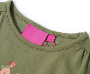 vidaXL Koszulka dziecięca z długimi rękawami i napisem Love, khaki, 116 3