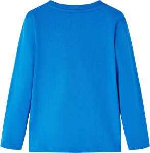 vidaXL Koszulka dziecięca z długimi rękawami, bizon, kobaltowoniebieska, 128 2