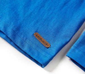 vidaXL Koszulka dziecięca z długimi rękawami, bizon, kobaltowoniebieska, 128 5