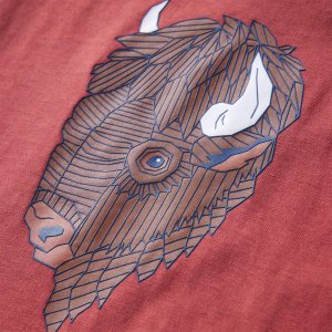 vidaXL Koszulka dziecięca z długimi rękawami, bizon, palona czerwień, 140 4