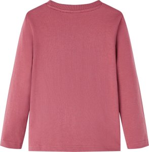 vidaXL Koszulka dziecięca z długimi rękawami, dinozaur, ciemna czerwień, 104 2