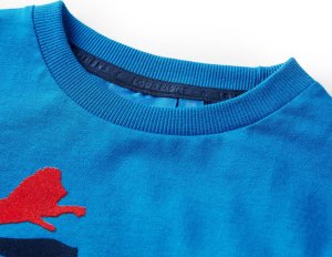 vidaXL Koszulka dziecięca z długimi rękawami, dzikie zwierzęta, kobalt, 104 3