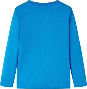 vidaXL Koszulka dziecięca z długimi rękawami, dzikie zwierzęta, kobalt, 116 2