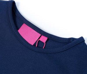 vidaXL Koszulka dziecięca z długimi rękawami, jeleń z cekinów, granatowa, 104 3