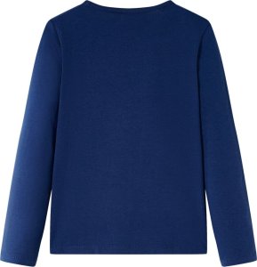 vidaXL Koszulka dziecięca z długimi rękawami, jeleń z cekinów, granatowa, 92 2