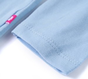 vidaXL Koszulka dziecięca z długimi rękawami, łabędź, jasnoniebieska, 104 6
