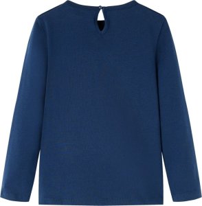 vidaXL Koszulka dziecięca z długimi rękawami, nadruk konia, granatowa, 116 2