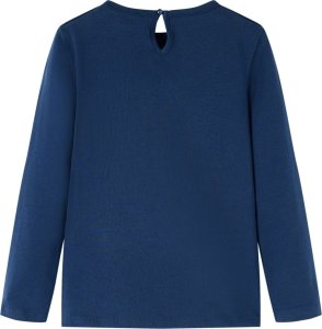 vidaXL Koszulka dziecięca z długimi rękawami, nadruk konia, granatowa, 92 2