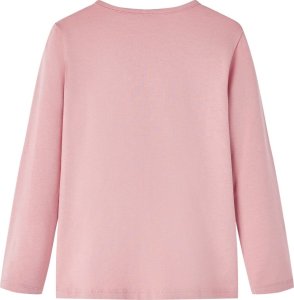 vidaXL Koszulka dziecięca z długimi rękawami, nadruk konika, jasny róż, 104 2