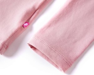 vidaXL Koszulka dziecięca z długimi rękawami, nadruk konika, jasny róż, 140 5