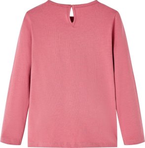 vidaXL Koszulka dziecięca z długimi rękawami, nadruk konia, stary róż, 116 2