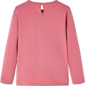 vidaXL Koszulka dziecięca z długimi rękawami, nadruk konia, stary róż, 104 2