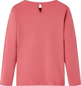 vidaXL Koszulka dziecięca z długimi rękawami, nadruk kwiatów, stary róż, 92 2