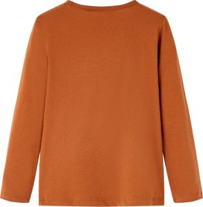 vidaXL Koszulka dziecięca z długimi rękawami, nadruk lodów, koniak, 92 2