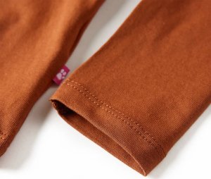 vidaXL Koszulka dziecięca z długimi rękawami, nadruk lodów, koniak, 92 5