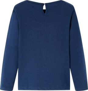 vidaXL Koszulka dziecięca z długimi rękawami, nadruk ptaszka, granatowa, 116 2