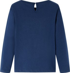 vidaXL Koszulka dziecięca z długimi rękawami, nadruk ptaszka, granatowa, 104 2