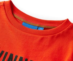 vidaXL Koszulka dziecięca z długimi rękawami, napis Winner, pomarańcz, 104 3