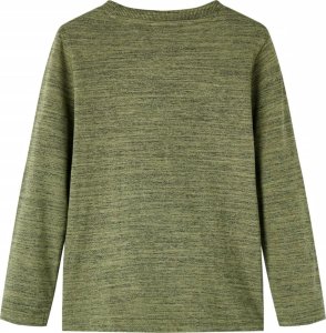 vidaXL Koszulka dziecięca z długimi rękawami, niedźwiedź, khaki melanż, 116 2