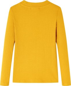 vidaXL Koszulka dziecięca z długimi rękawami, ochra, 104 2