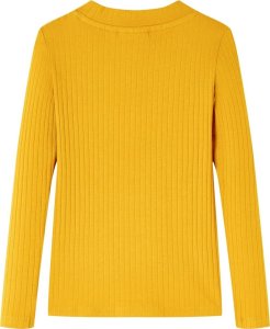 vidaXL Koszulka dziecięca z długimi rękawami, ochra, 116 2