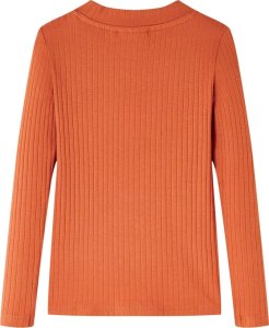 vidaXL Koszulka dziecięca z długimi rękawami, palony pomarańcz, 104 2