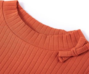 vidaXL Koszulka dziecięca z długimi rękawami, palony pomarańcz, 104 3