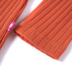 vidaXL Koszulka dziecięca z długimi rękawami, palony pomarańcz, 104 5