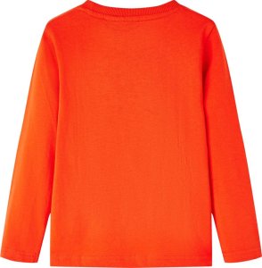 vidaXL Koszulka dziecięca z długimi rękawami, piłka nożna, żywy pomarańcz 104 2