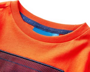 vidaXL Koszulka dziecięca z długimi rękawami, piłka nożna, żywy pomarańcz 104 3