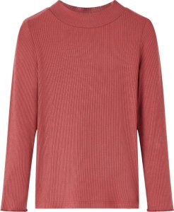 vidaXL Koszulka dziecięca z długimi rękawami, półgolf, palona czerwień, 140 2