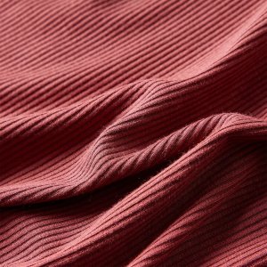 vidaXL Koszulka dziecięca z długimi rękawami, półgolf, palona czerwień, 140 7