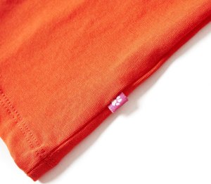 vidaXL Koszulka dziecięca z długimi rękawami, ptak, ciemnopomarańczowa, 128 6