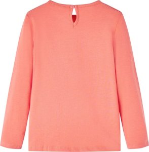 vidaXL Koszulka dziecięca z długimi rękawami, w jelonki, koralowa, 104 2