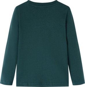 vidaXL Koszulka dziecięca z długimi rękawami, Winner, ciemna zieleń, 128 2