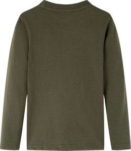 vidaXL Koszulka dziecięca z długimi rękawami, z deskorolkami, khaki, 104 2