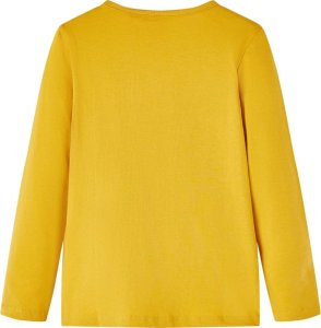 vidaXL Koszulka dziecięca z długimi rękawami, z jelonkiem, ciemna ochra, 128 2