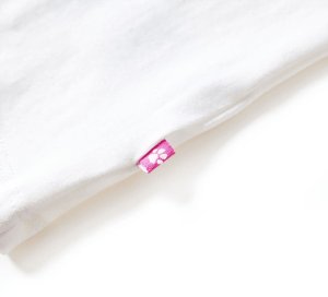 vidaXL Koszulka dziecięca z długimi rękawami, z konikiem, ecru, 104 5