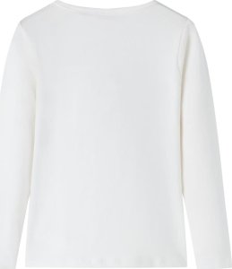 vidaXL Koszulka dziecięca z długimi rękawami, z konikiem, ecru, 128 2