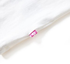 vidaXL Koszulka dziecięca z długimi rękawami, z konikiem, ecru, 128 5