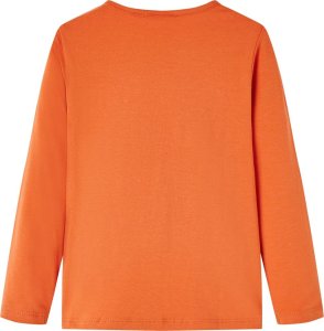 vidaXL Koszulka dziecięca z długimi rękawami, z kotem, palony pomarańcz, 104 2