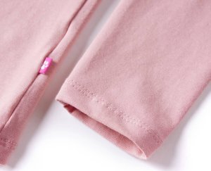 vidaXL Koszulka dziecięca z długimi rękawami, z łabędziem, jasny róż, 116 5