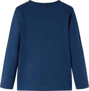 vidaXL Koszulka dziecięca z długimi rękawami, z małpkami, granatowa, 116 2