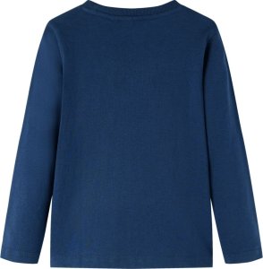 vidaXL Koszulka dziecięca z długimi rękawami, z małpkami, granatowa, 92 2